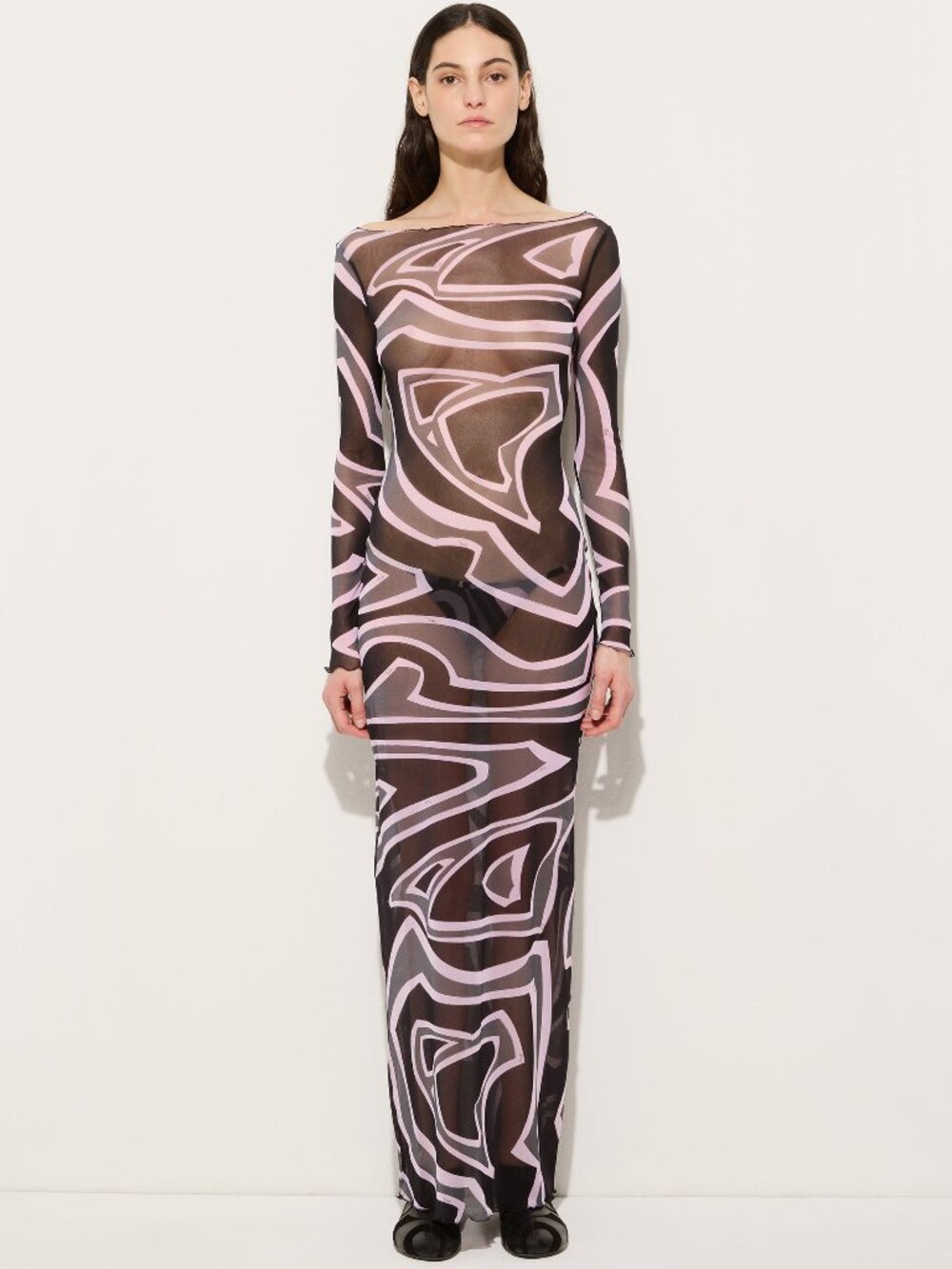 Emilio Pucci Labirinto Print Tulle Dress
